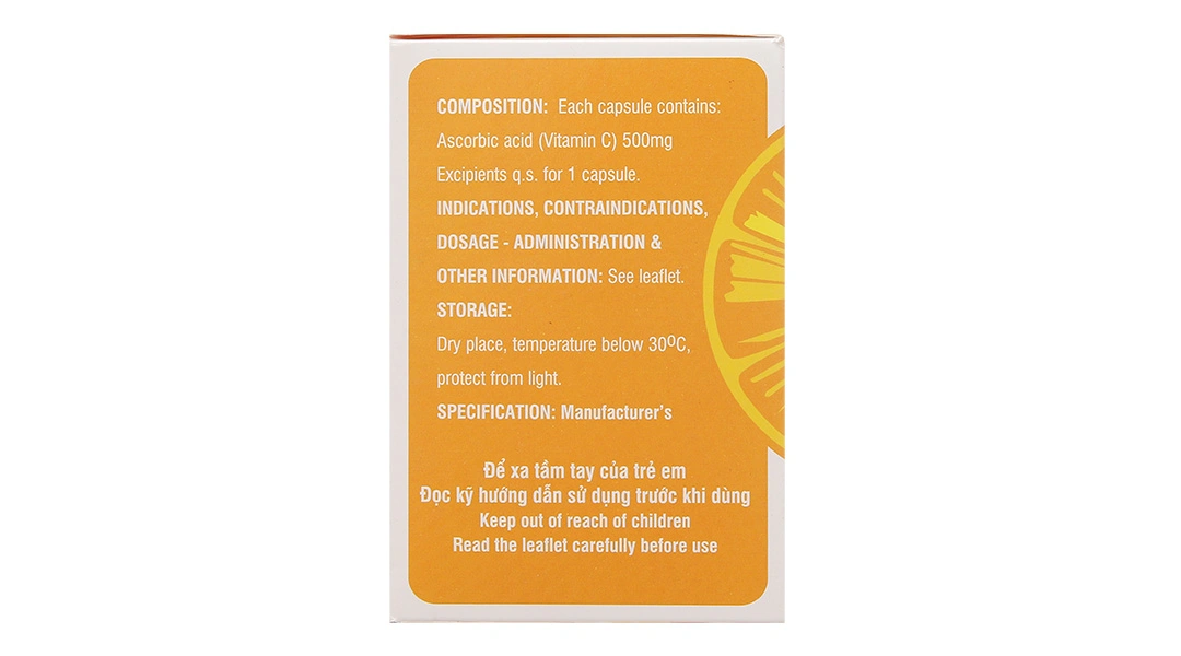 Vitamin C Enlie 500mg trị bệnh do thiếu hụt vitamin C (10 vỉ x 10 viên) - 3