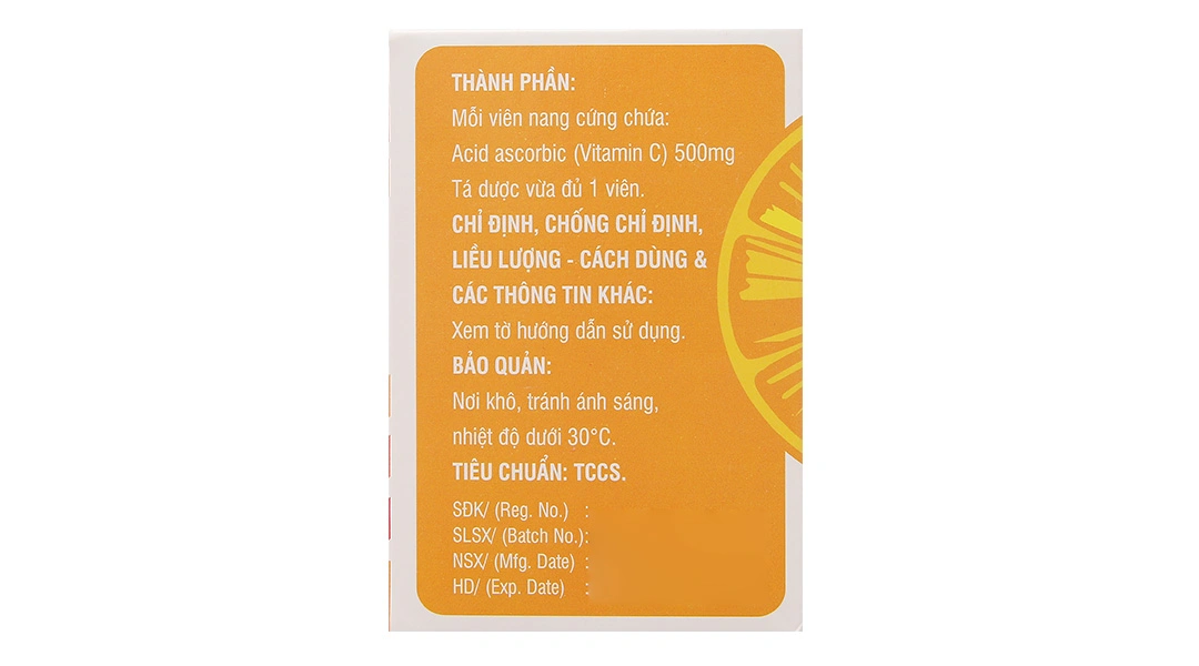 Vitamin C Enlie 500mg trị bệnh do thiếu hụt vitamin C (10 vỉ x 10 viên) - 4