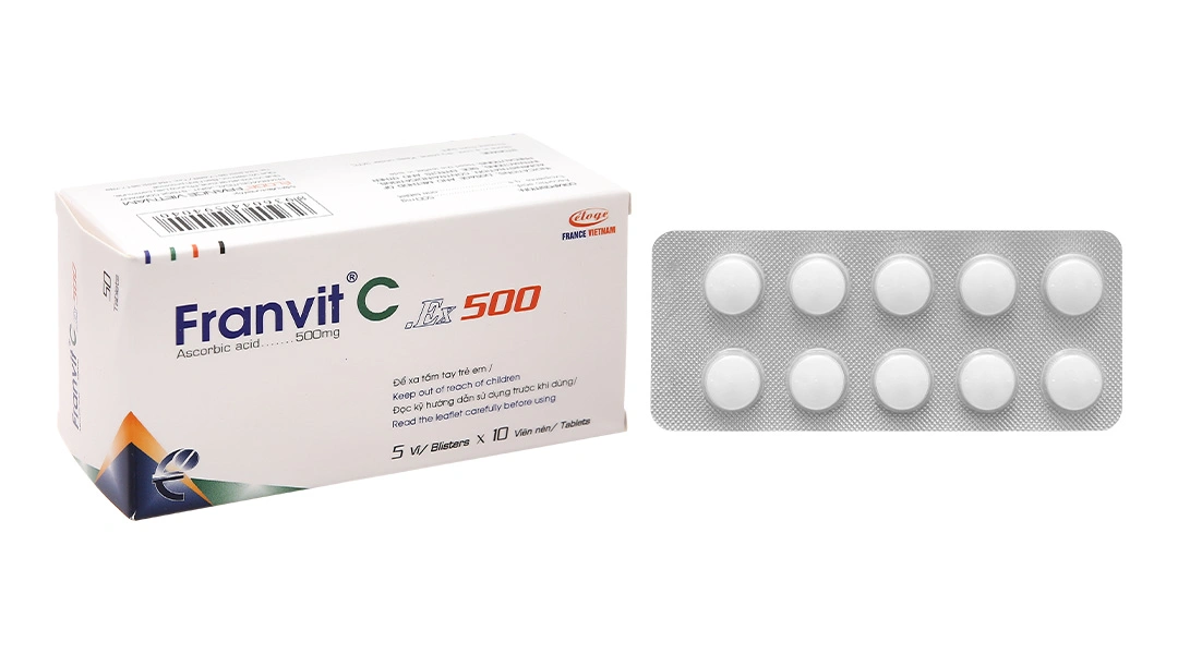 Franvit C.Ex 500 bổ sung vitamin C, tăng đề kháng (5 vỉ x 10 viên) - 