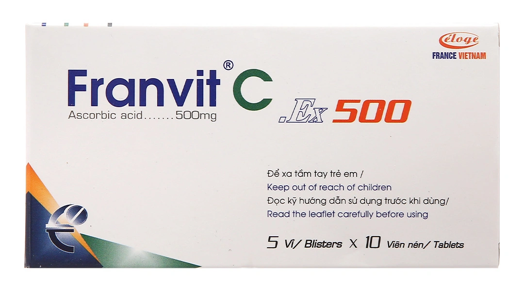 Franvit C.Ex 500 bổ sung vitamin C, tăng đề kháng (5 vỉ x 10 viên) - 1