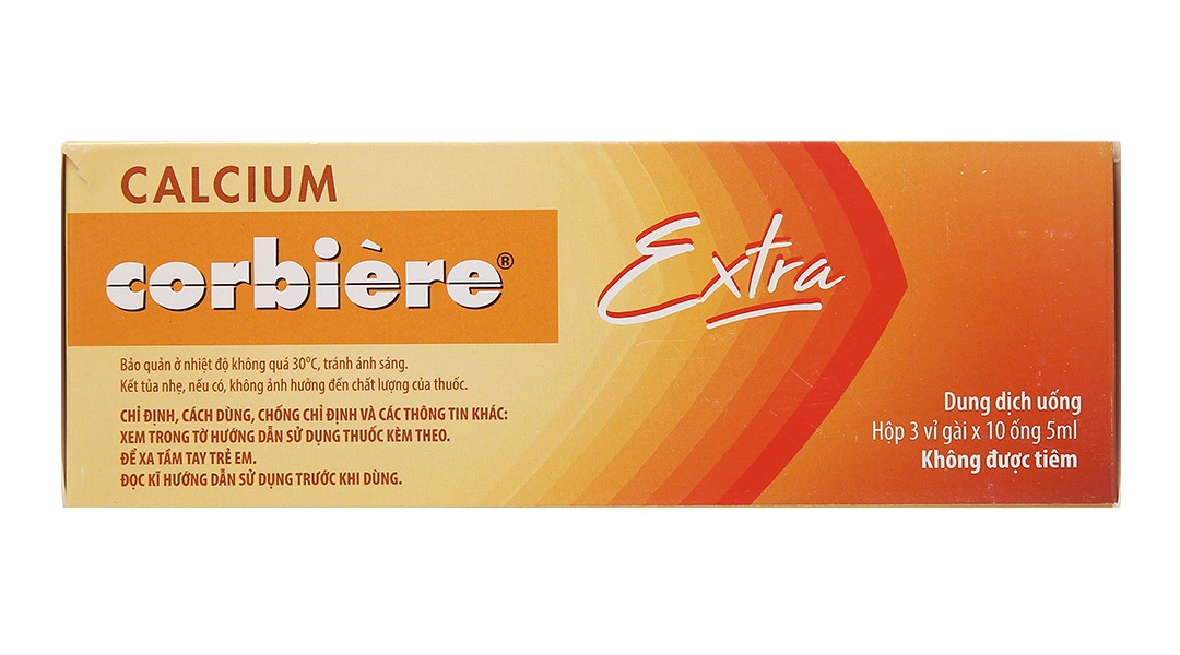 Dung dịch uống Calcium Corbière Extra bổ sung canxi, trị loãng xương (30 ống x 5ml) - 4