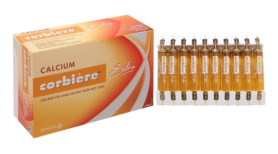 Dung dịch uống Calcium Corbière Extra điều trị loãng xương, còi xương (30 ống x 10ml) - 