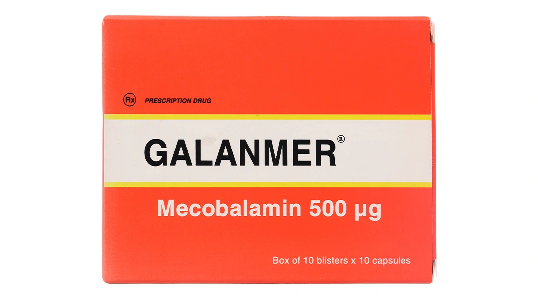 Galanmer 500mcg trị thiếu máu, thiếu vitamin B12 (10 vỉ x 10 viên) - 1