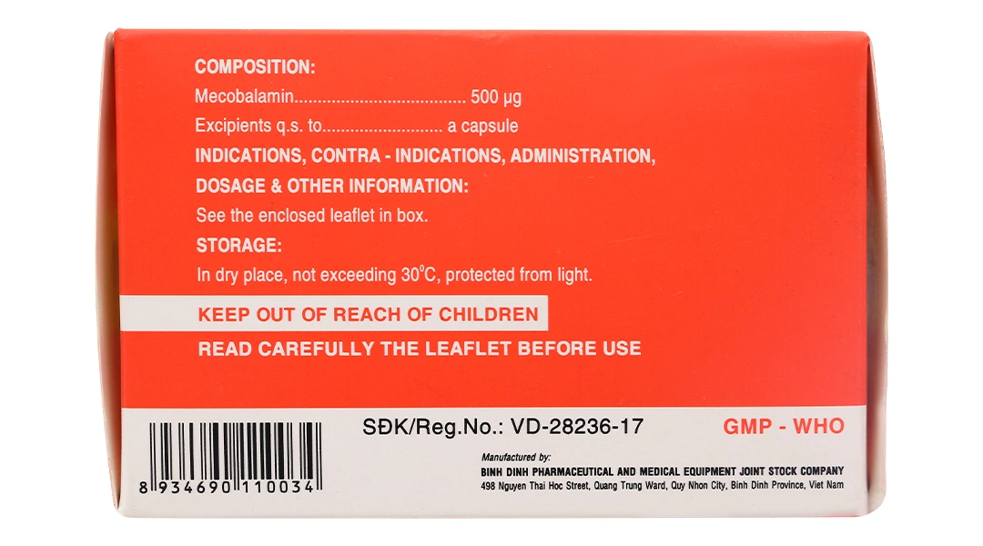 Galanmer 500mcg trị thiếu máu, thiếu vitamin B12 (10 vỉ x 10 viên) - 3
