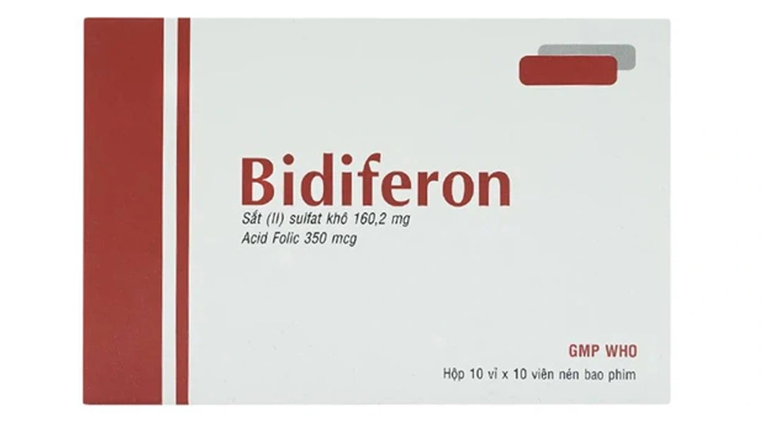 Bidiferon bổ sung sắt và axit folic (10 vỉ x 10 viên) - 1
