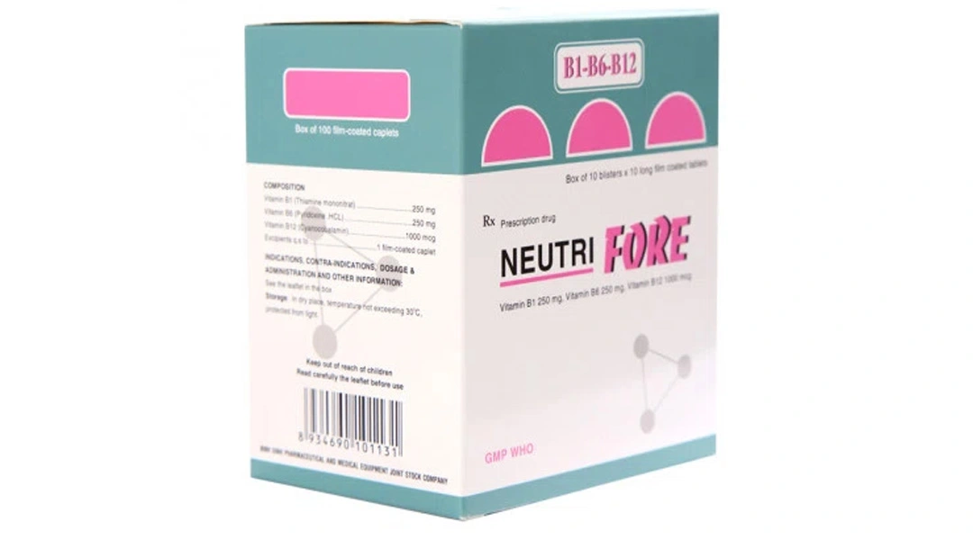 Neutri Fore trị viêm dây thần kinh, thiếu máu ác tính (10 vỉ x 10 viên) - 8