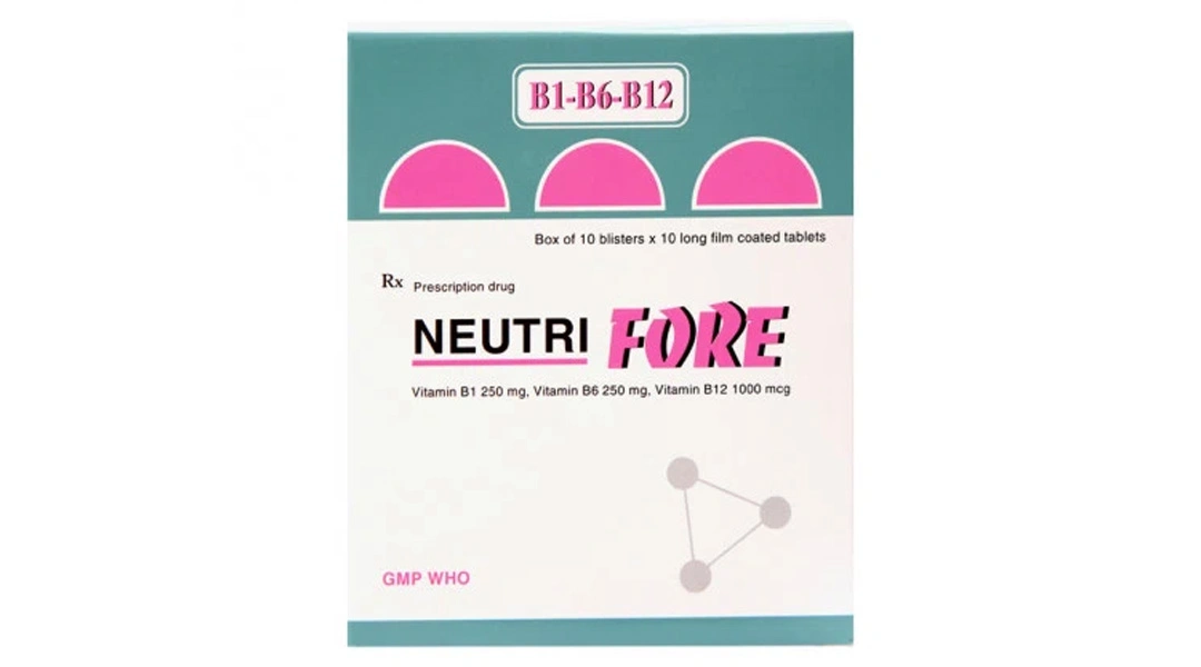 Neutri Fore trị viêm dây thần kinh, thiếu máu ác tính (10 vỉ x 10 viên) - 9