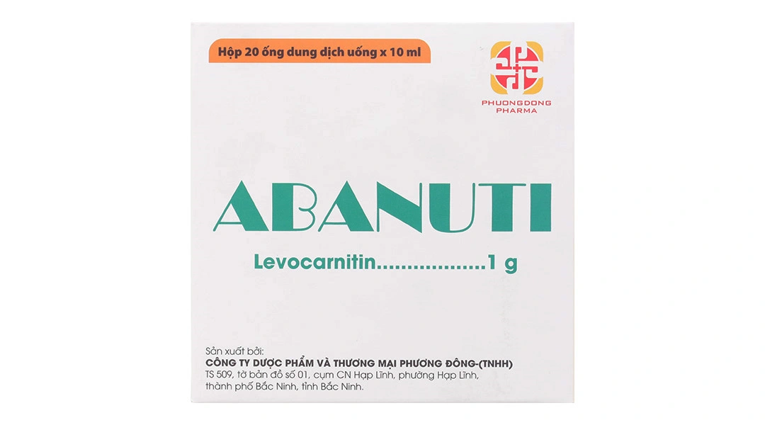 Dung dịch uống Abanuti 1g trị thiếu Carnitine (20 ống x 10ml) - 1