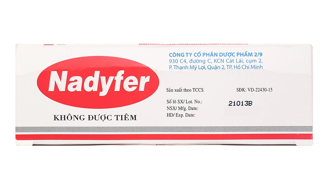 Dung dịch uống Nadyfer trị thiếu máu do thiếu sắt (20 ống x 10ml) - 4