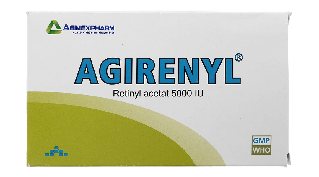 Agirenyl 5000IU phòng và trị triệu chứng thiếu vitamin A (10 vỉ x 10 viên) - 1