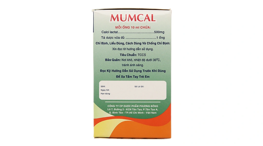 Dung dịch uống Mumcal 500mg/10ml bổ sung và ngừa giảm canxi (20 ống x 10ml) - 2