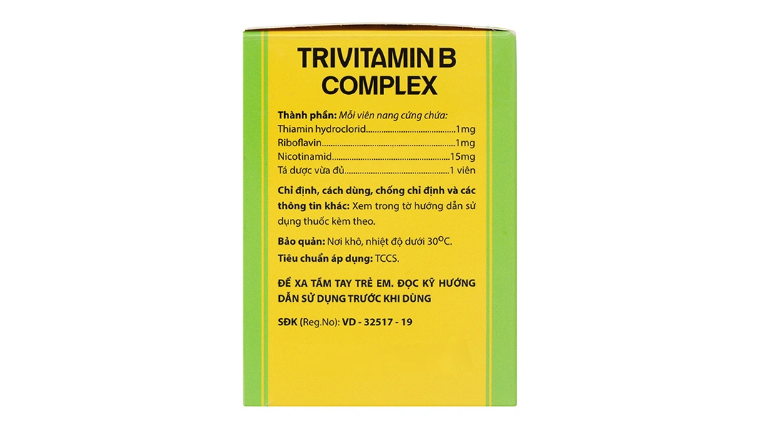 Trivitamin B Complex phòng và trị thiếu hụt vitamin nhóm B (10 vỉ x 10 viên) - 2