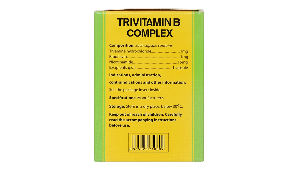 Trivitamin B Complex phòng và trị thiếu hụt vitamin nhóm B (10 vỉ x 10 viên) - 3