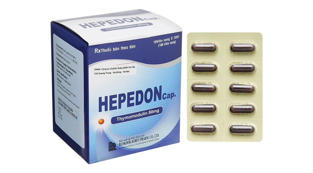 Hepedon Cap. 80mg hỗ trợ trị nhiễm khuẩn, kích thích miễn dịch (10 vỉ x 10 viên) - 
