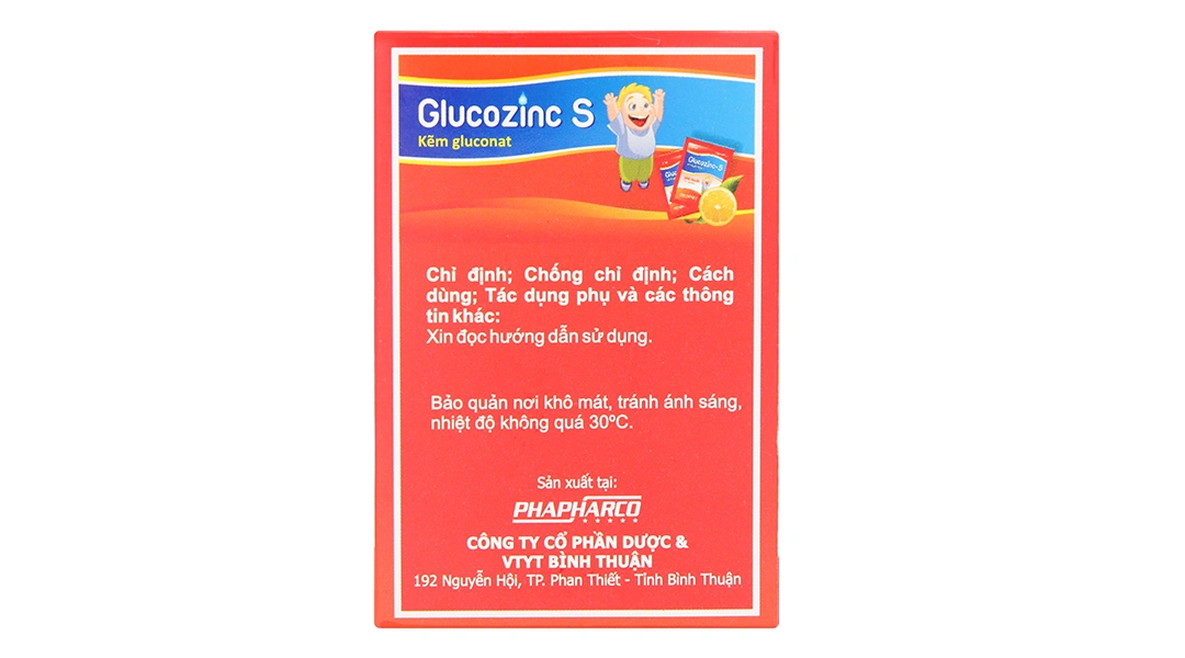 Sirô thuốc Glucozinc S bổ sung kẽm, trị thiếu kẽm (30 gói x 5ml) - 2