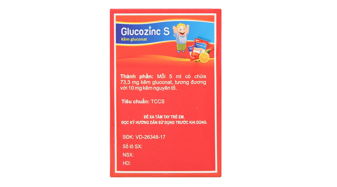 Sirô thuốc Glucozinc S bổ sung kẽm, trị thiếu kẽm (30 gói x 5ml) - 3