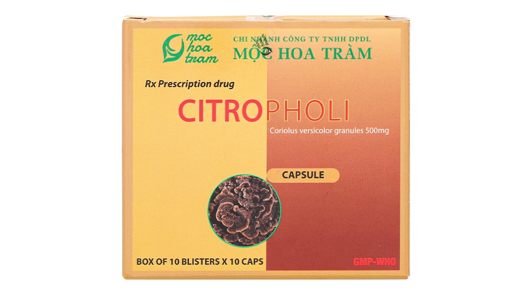 Citropholi 500mg tăng cường hệ miễn dịch (10 vỉ x 10 viên) - 1