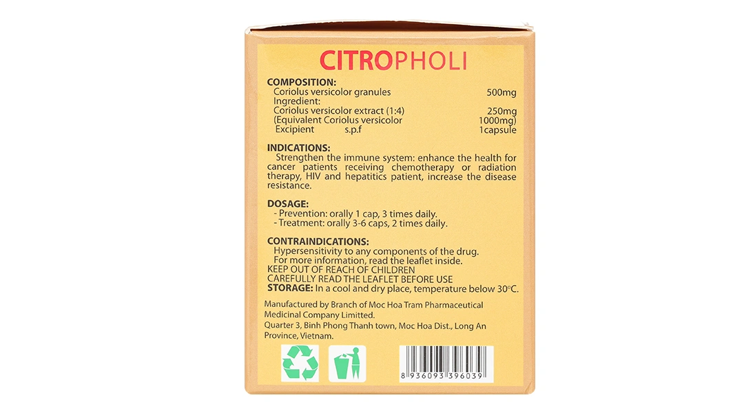 Citropholi 500mg tăng cường hệ miễn dịch (10 vỉ x 10 viên) - 3