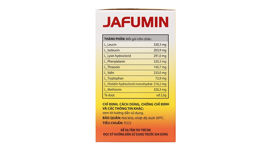 Thuốc cốm Jafumin cung cấp các axit amin trong suy thận mạn tính (20 gói x 2.5g) - 2