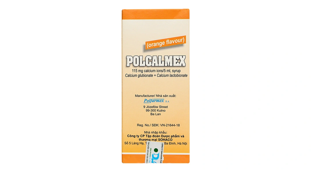 Siro Polcalmex vị cam bổ sung Canxi chai 150ml - 1