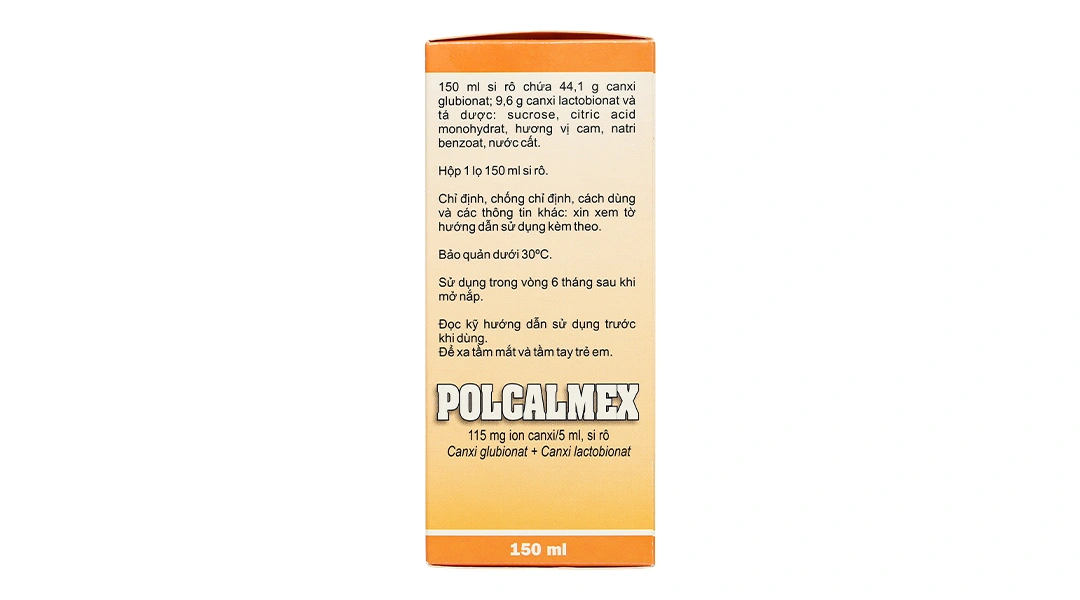 Siro Polcalmex vị cam bổ sung Canxi chai 150ml - 2
