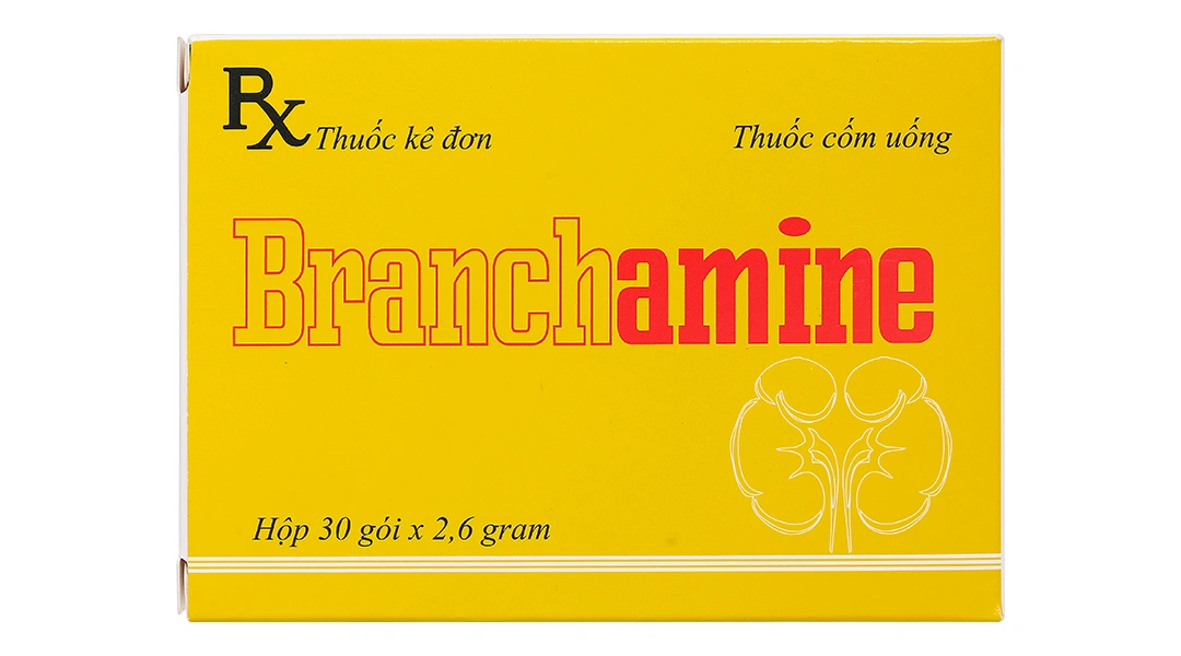 Thuốc cốm Branchamine cung cấp các acid amin trong suy thận mạn tính (30 gói x 2.6g) - 1