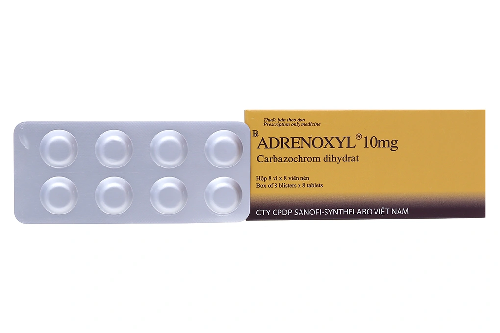 Adrenoxyl 10mg trị xuất huyết mao mạch (8 vỉ x 8 viên) - 