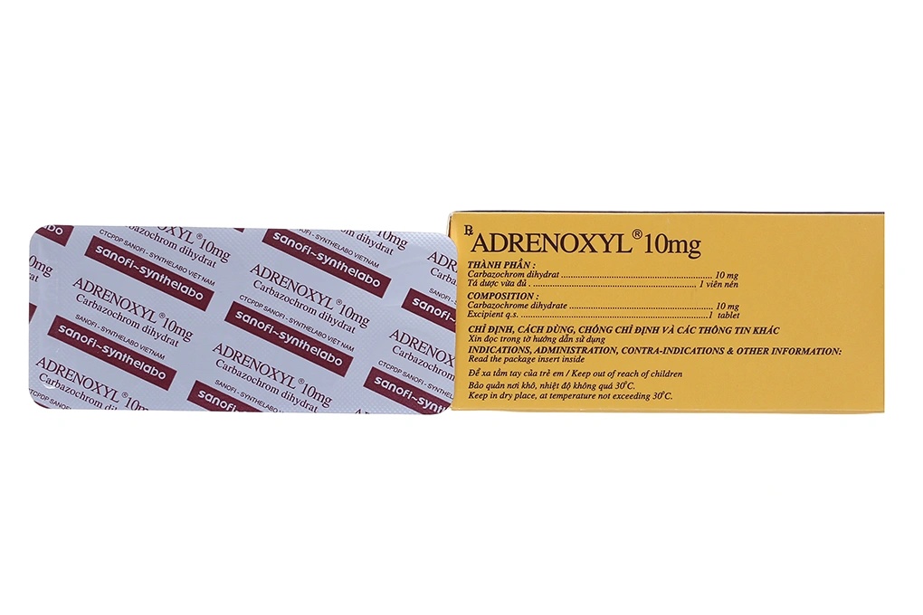 Adrenoxyl 10mg trị xuất huyết mao mạch (8 vỉ x 8 viên) - 1