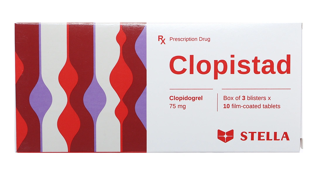 Clopistad 75mg phòng ngừa các biến cố do huyết khối động mạch (3 vỉ x 10 viên) - 1