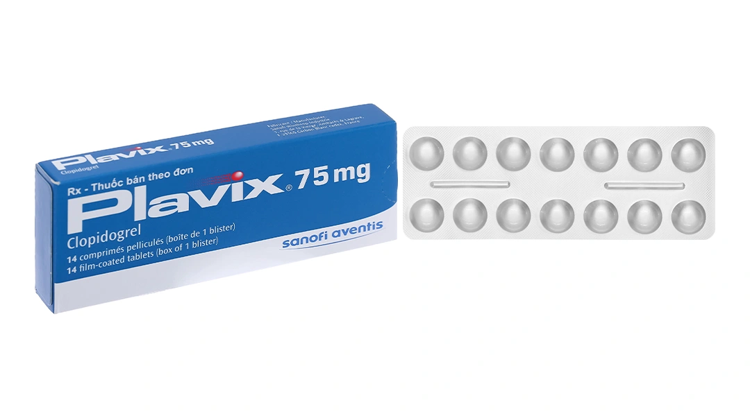 Plavix 75mg phòng và trị huyết khối (1 vỉ x 14 viên) - 