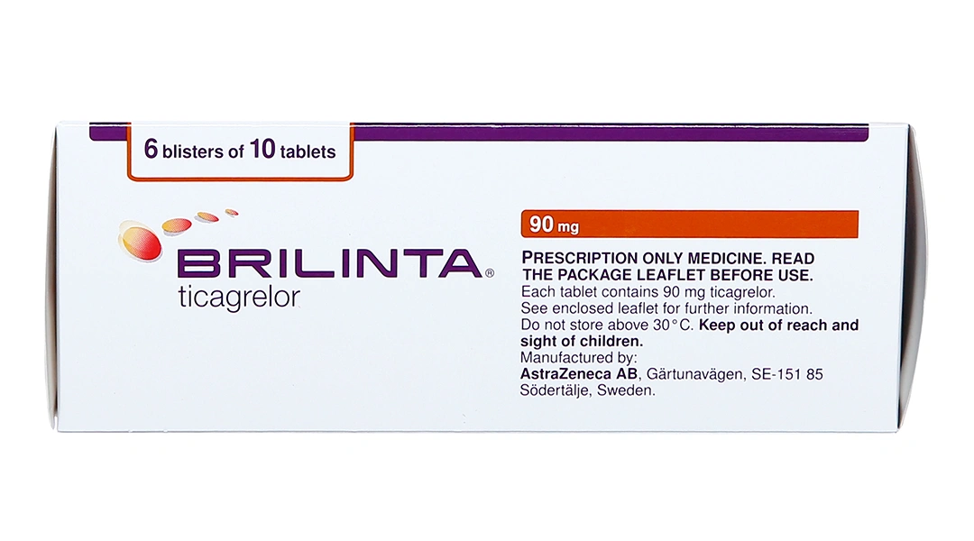 Brilinta 90mg phòng ngừa biến cố huyết khối (6 vỉ x 10 viên) - 2