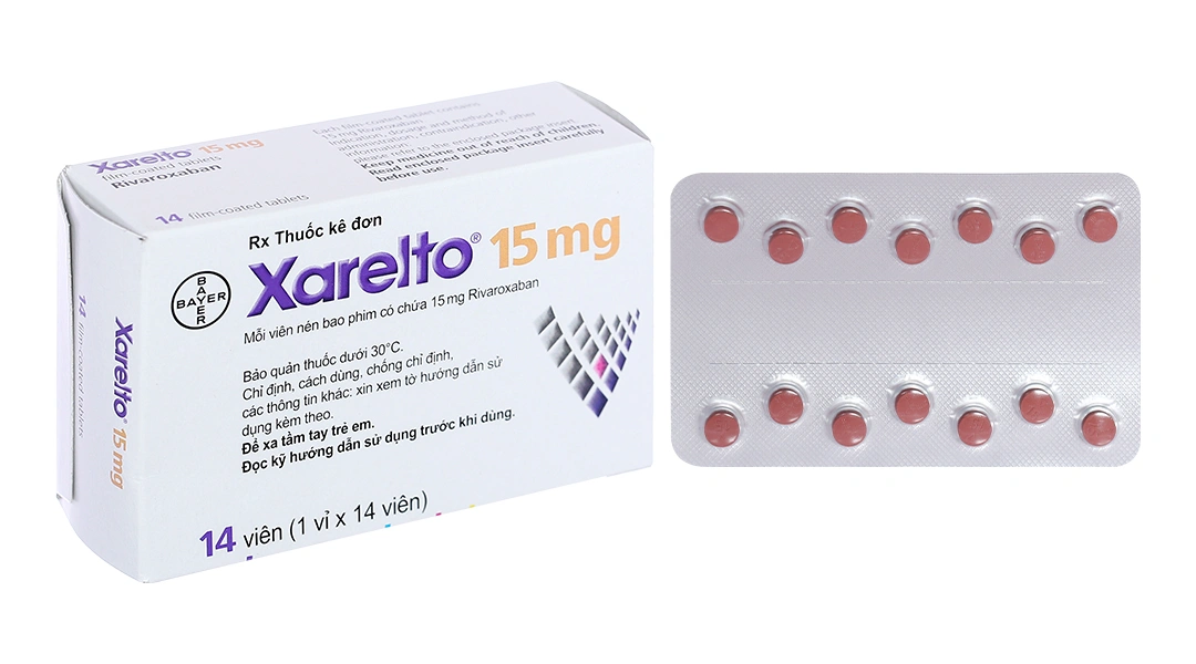 Xarelto 15mg dự phòng đột quỵ và thuyên tắc mạch (1 vỉ x 14 viên) - 