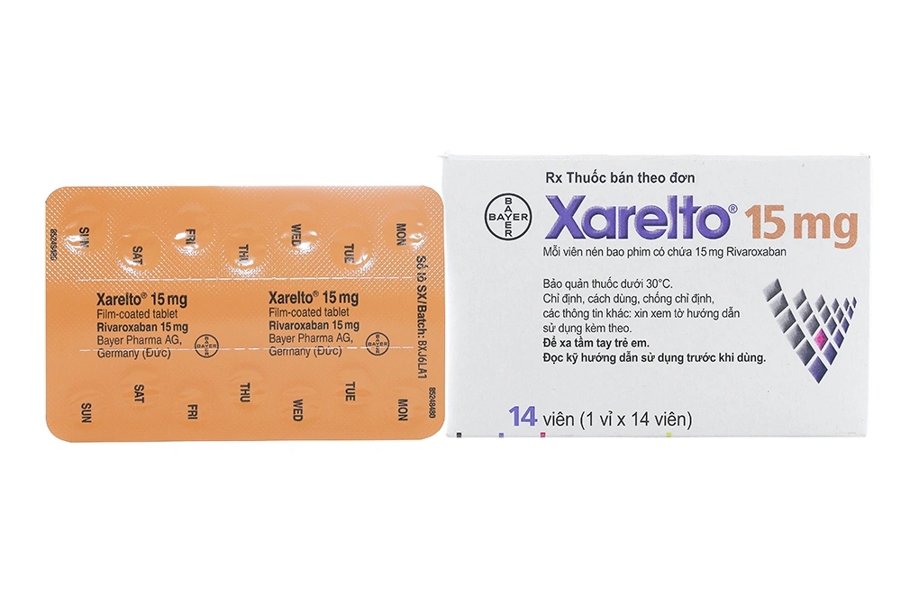 Xarelto 15mg dự phòng đột quỵ và thuyên tắc mạch (1 vỉ x 14 viên) - 1