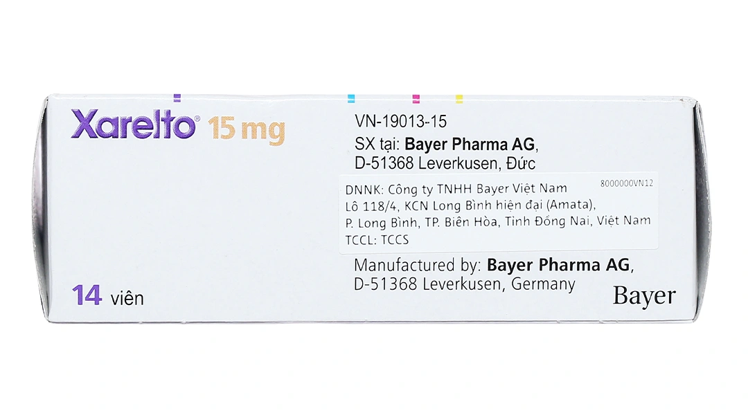 Xarelto 15mg dự phòng đột quỵ và thuyên tắc mạch (1 vỉ x 14 viên) - 4