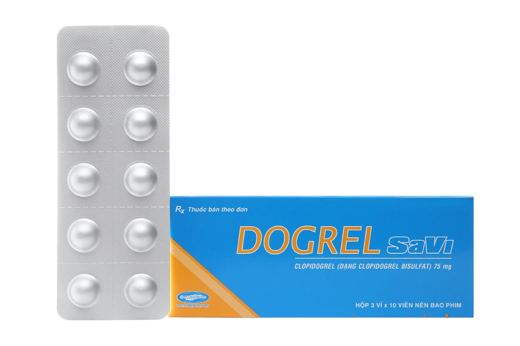 Dogrel SaVi 75mg ngừa xơ vữa động mạch (3 vỉ x 10 viên) - 