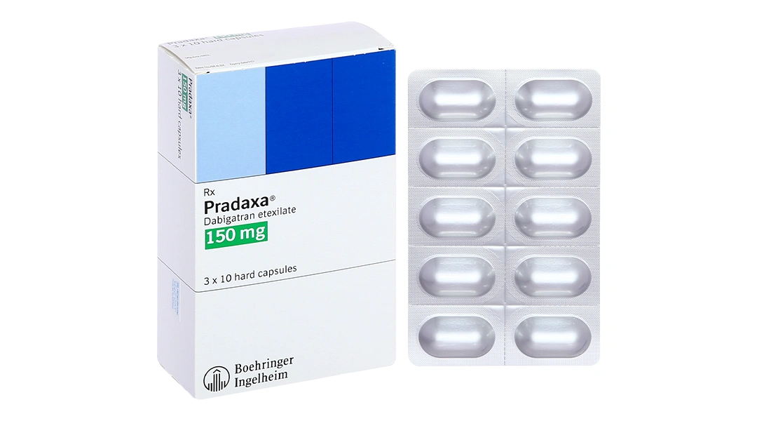 Pradaxa 150mg phòng ngừa tai biến, đột quỵ (3 vỉ x 10 viên) - 