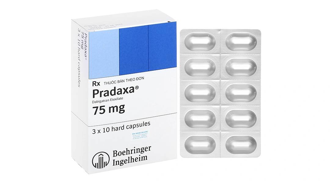 Pradaxa 75mg phòng ngừa đột quỵ, tai biến (3 vỉ x 10 viên) - 