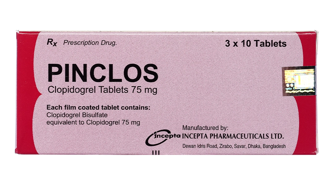 Pinclos 75mg ngừa xơ vữa động mạch (3 vỉ x 10 viên) - 1