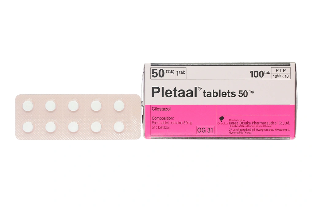 Pletaal Tablets 50mg trị thiếu máu cục bộ (10 vỉ x 10 viên) - 