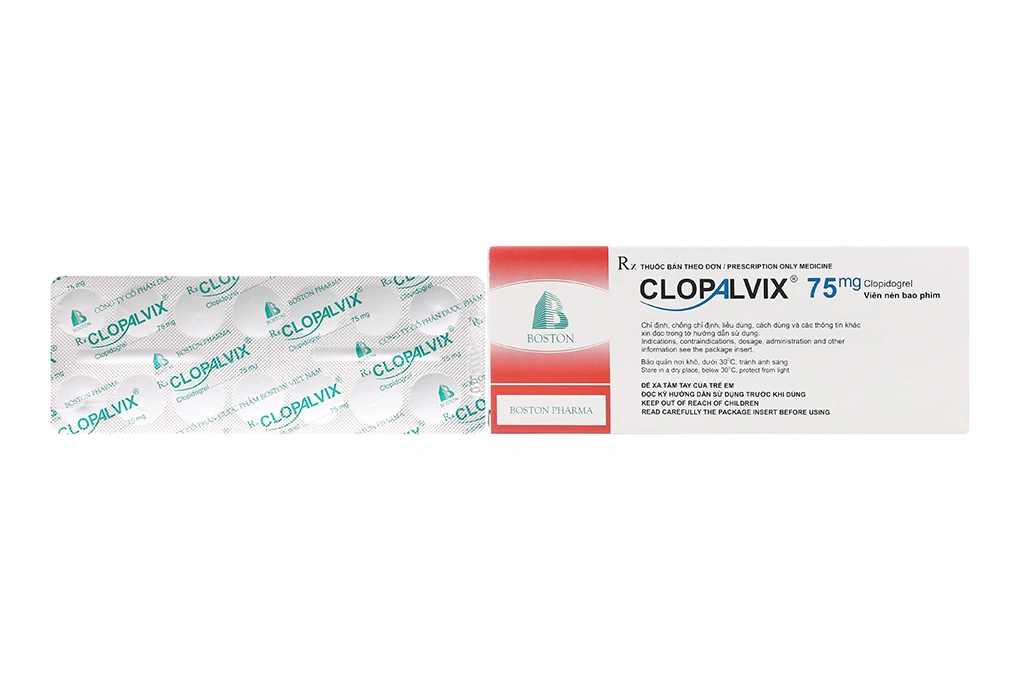 Clopalvix 75mg ngừa xơ vữa động mạch (5 vỉ x 14 viên) - 1