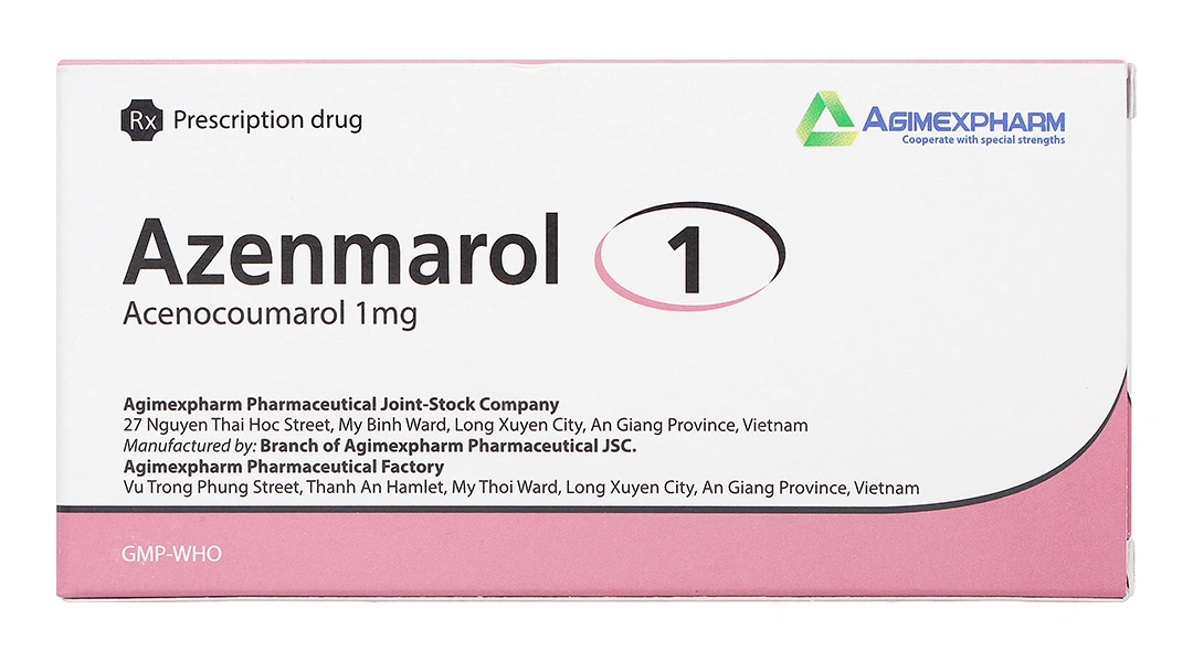 Azenmarol 1 dự phòng biến chứng huyết khối tắc mạch (10 vỉ x 10 viên) - 1