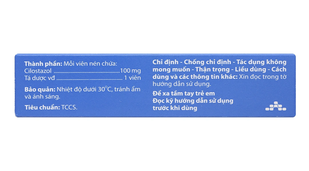 Crybotas 100 điều trị cơn đau cách hồi do bệnh động mạch chi dưới (3 vỉ x 10 viên) - 2