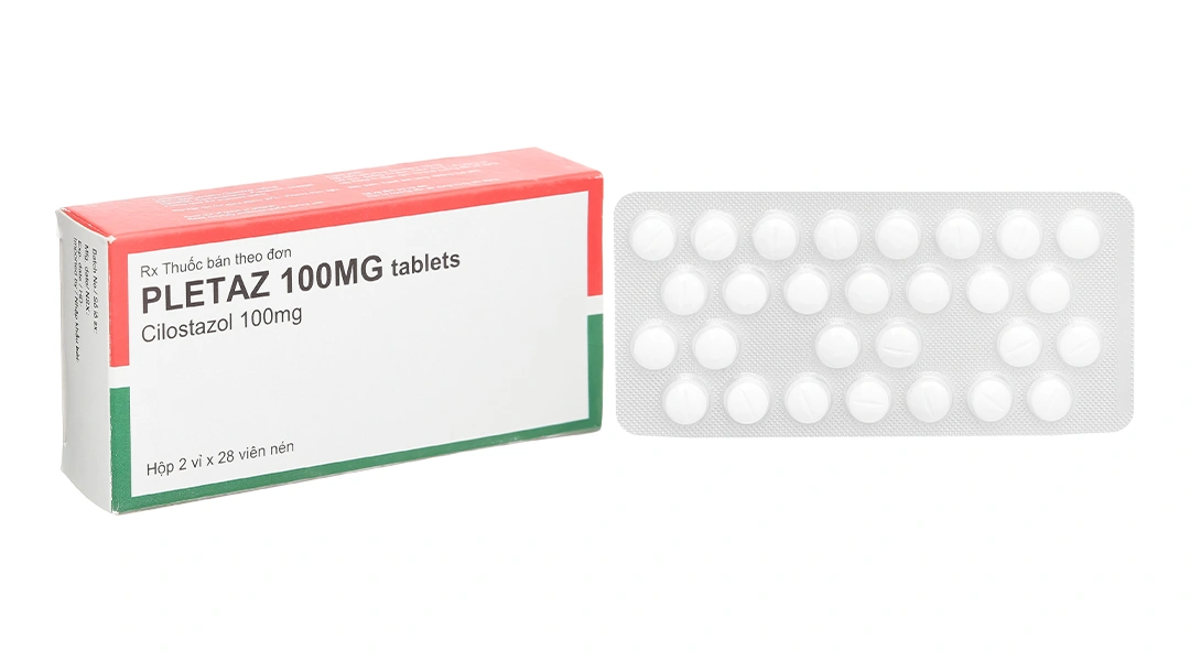 Pletaz 100mg tablets trị bệnh lý đau cách hồi ở chân (2 vỉ x 28 viên) - 