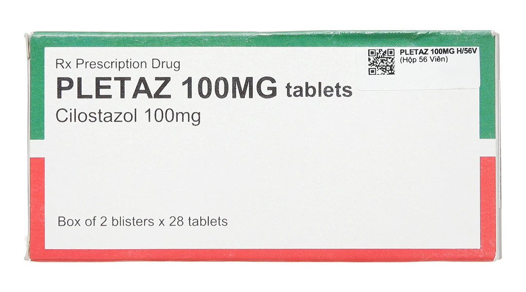 Pletaz 100mg tablets trị bệnh lý đau cách hồi ở chân (2 vỉ x 28 viên) - 1