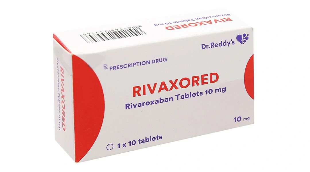 Rivaxored 10mg phòng ngừa thuyên tắc huyết khối tĩnh mạch (1 vỉ x 10 viên) - 