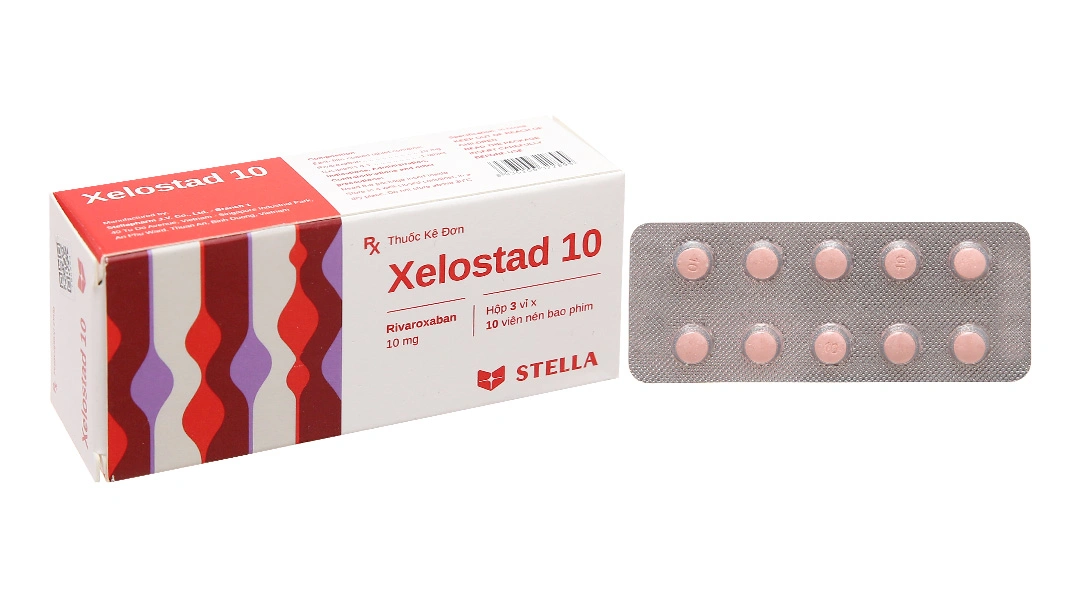 Xelostad 10 phòng và trị huyết khối (3 vỉ x 10 viên) - 