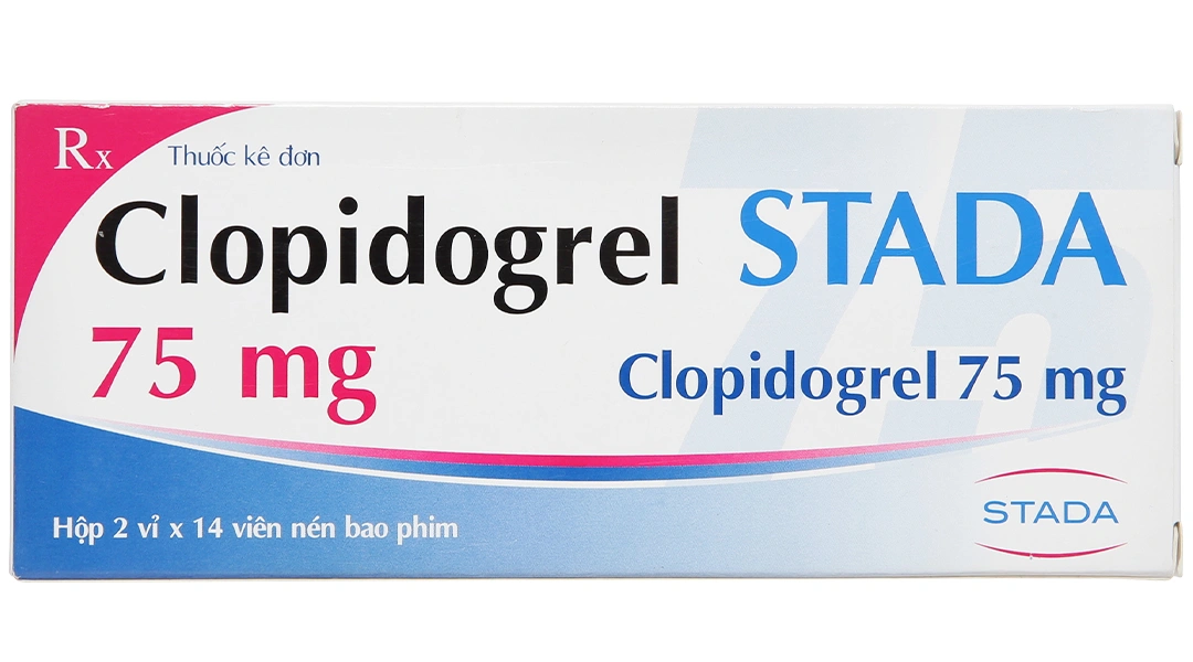 Clopidogrel Stada 75mg dự phòng biến cố do huyết khối động mạch (2 vỉ x 14 viên) - 1