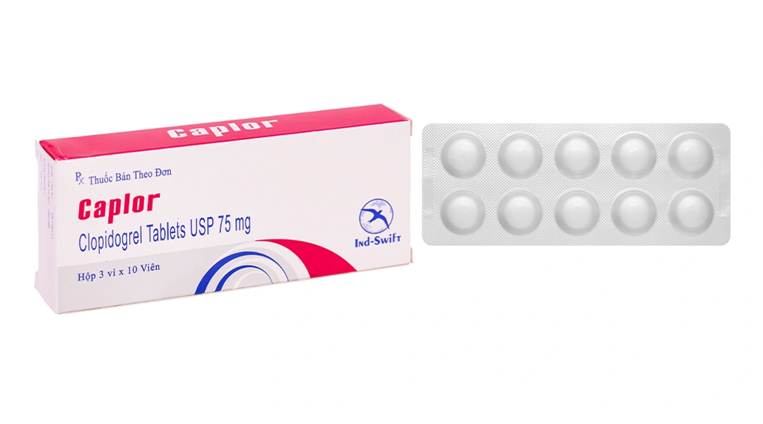 Caplor 75mg dự phòng biến cố do huyết khối động mạch (3 vỉ x 10 viên) - 