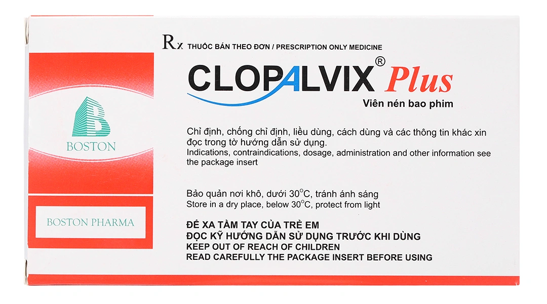 Clopalvix Plus ngừa xơ vữa động mạch, phòng ngừa huyết khối (3 vỉ x 10 viên) - 1
