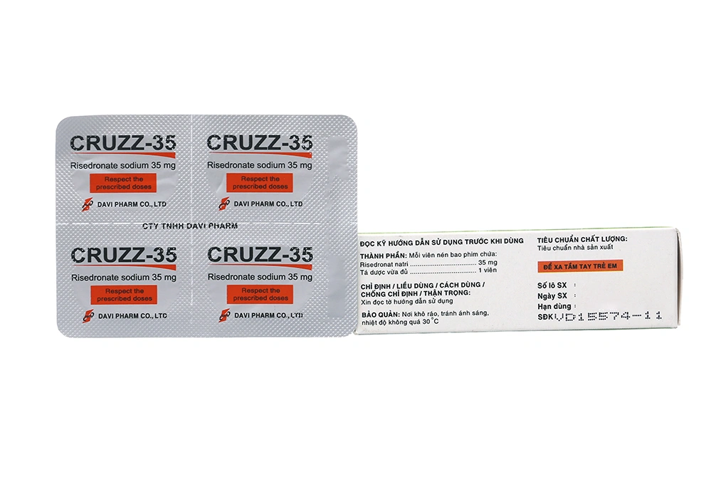 Cruzz-35 phòng và trị loãng xương (1 vỉ x 4 viên) - 1